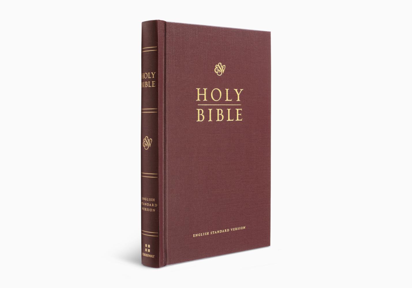 ESV CHURCH BIBLE HARDCOVER, BURGUNDY