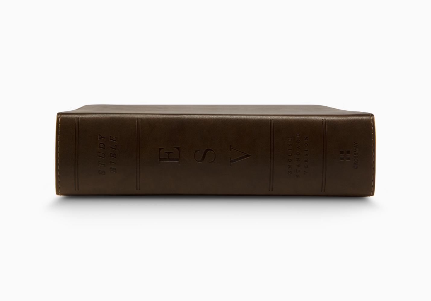 ESV STUDY BIBLE PERSONAL SZ TT BROWN