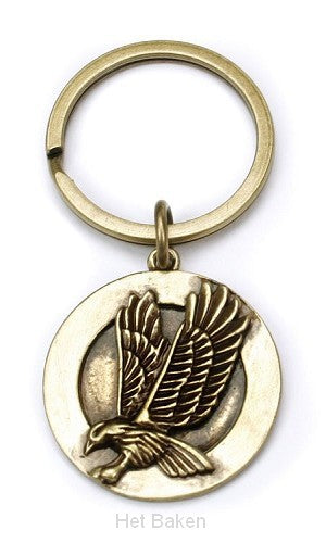 DIC KC-423 KEYRING WINGS AS EAGLES IS.40:31 GLD MTL