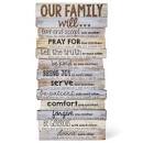 LCP 45013 PLAQUE MDF STACKED SMALL OUR FAMILY WILL