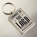CAG KMO061 KEYRING IN TIN COMMIT TO THE LORD