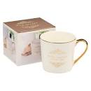 CAG MUG846 WHITE AND GOLD GIVE THANKS TO THE LORD