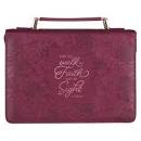 CAG BBM732 FASHION BIBLE COVER FAUXL RUBY RED WALK BY FAITH MEDIUM