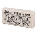 LCP 40605 PLAQUE TT CAST STONE SCRIPTURE BLOCK LOV
