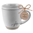 LCP 18316 MUG TEXTURED BEIGE JOY