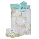 CAG GBA310 GIFT BAG LARGE YOU ARE LOVE PINK WREATH