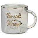 CAG MUG931 MUG GRAY MARBLED BE STILL & KNOW PS. 46:10