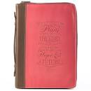 CAG BBC564 : BBM564 BIBLE COVER FASHION PINK/BROWN I KNOW PLANS JER. 29:11