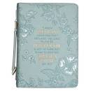 CAG BBL710 FASHION BIBLE COVER FAUXL TEAL I KNOW THE PLANS LARGE
