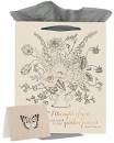 CAG GBA314 GIFT BAG W/ CARD LG PORTRAIT GRAY I THOUGHT OF YOU