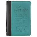 CAG BBL244 BIBLE COVER LUXL LARGE TEAL BROWN