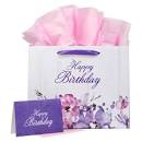 CAG GBA332 GIFT BAG LARGE HAPPY BIRTHDAY PURPLE FL