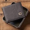 CAG WTT002 LEATHER WALLET IN TIN  STRONG & COURAGE