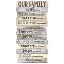 LCP 45014 PLAQUE MDF STACKED MEDIUM OUR FAMILY WILL