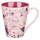 CAG MUG772 PLUM FLORAL THE PLANS I HAVE FOR YOU