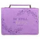 CAG BBC730 : BBL730 BIBLE COVER FASHION PURPLE BE STILL & KNOW PS. 46:10