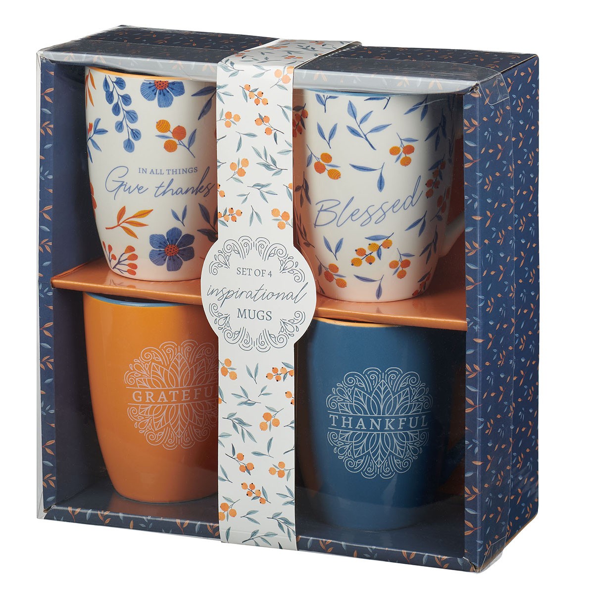 CAG MUGS29 MUG SET 4PC GIVE THANKS