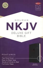 NKJV HOL DELUXE GIFT BI PERSONAL SIZE LT BLACK