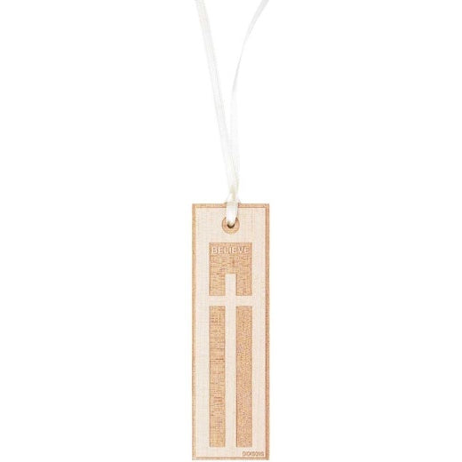 DIC BKMW-7001 BOOKMARK WOOD CROSS BELIEVE