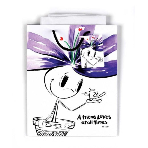 DIC GB-52 GIFT BAG MED A FRIEND LOVES AT ALL TIMES
