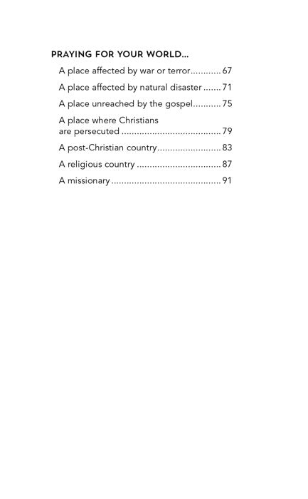5 THINGS TO PRAY FOR YOUR WORLD