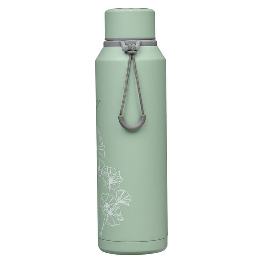CAG FLSO81 SSTEEL WATER BOTTLE HAZY TEAL HIS MERCIES N